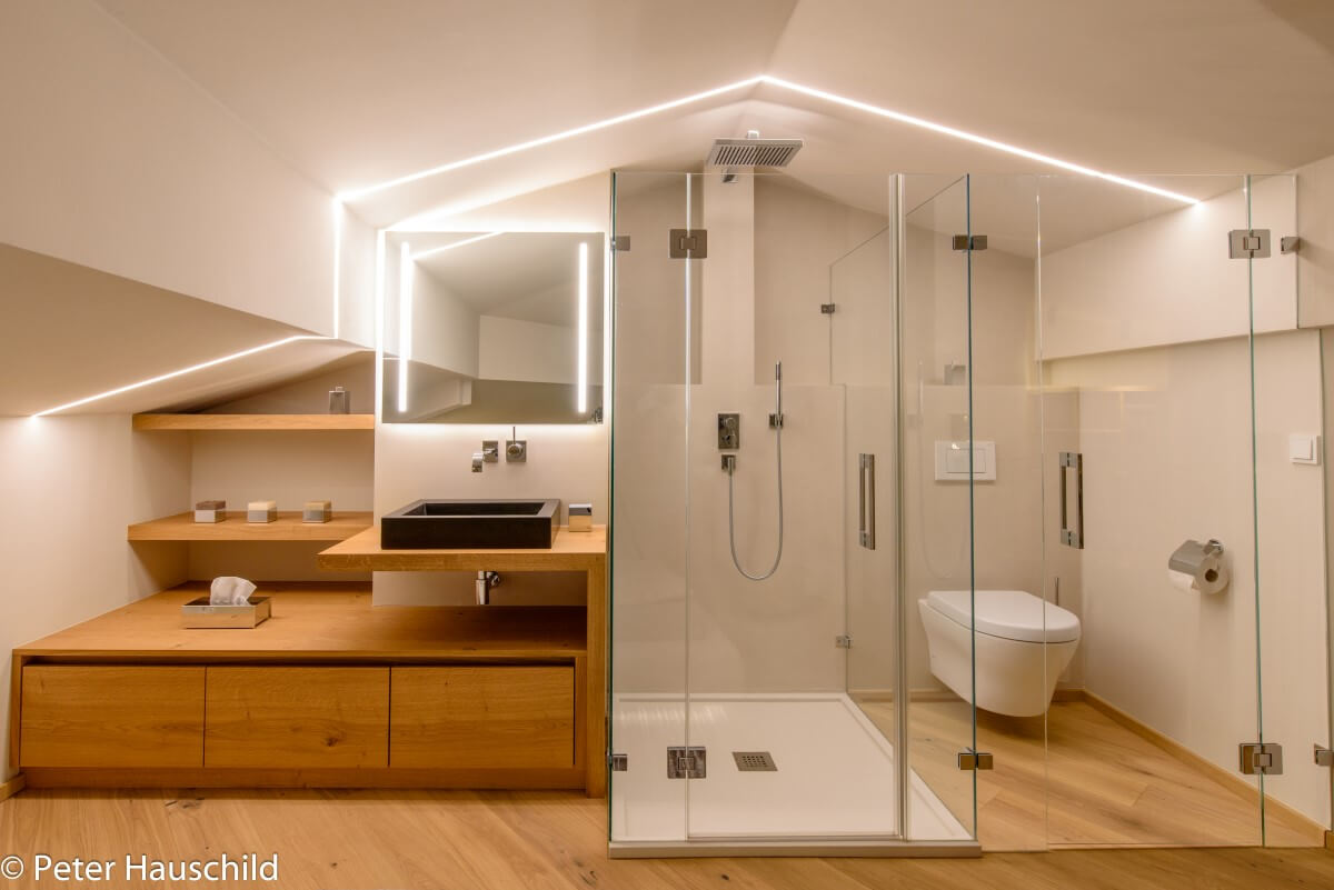 Offenes Kleinbad - Hauschild Gebäudetechnik | Badarchitektur