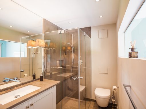 Kleinbad mit Glasdusche
