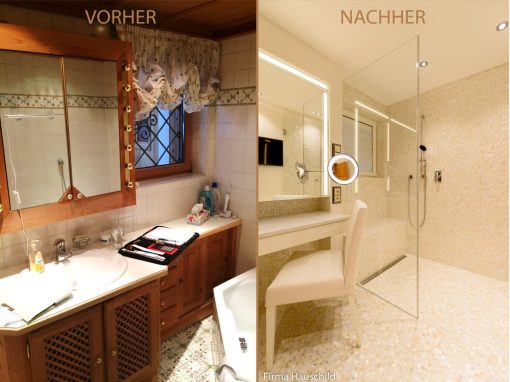 Badsanierung Vorher-Nachher